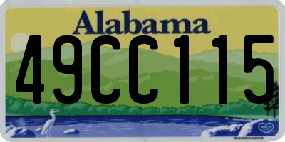 AL license plate 49CC115