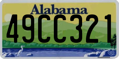 AL license plate 49CC321