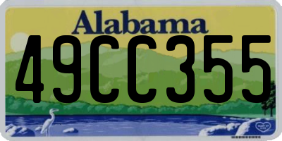 AL license plate 49CC355