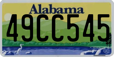AL license plate 49CC545