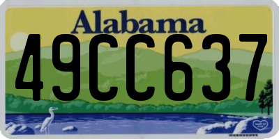 AL license plate 49CC637