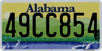 AL license plate 49CC854