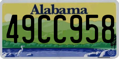 AL license plate 49CC958