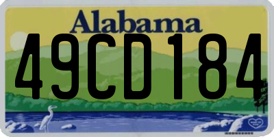 AL license plate 49CD184
