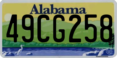 AL license plate 49CG258