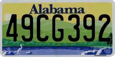 AL license plate 49CG392