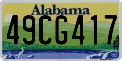 AL license plate 49CG417