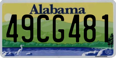 AL license plate 49CG481