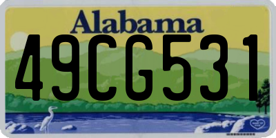 AL license plate 49CG531
