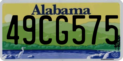 AL license plate 49CG575