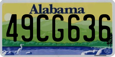 AL license plate 49CG636