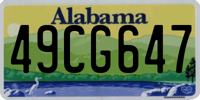 AL license plate 49CG647