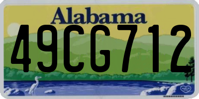 AL license plate 49CG712