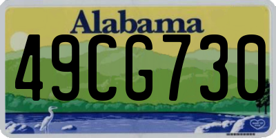 AL license plate 49CG730