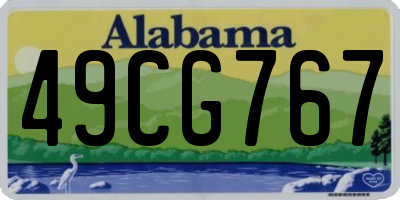 AL license plate 49CG767