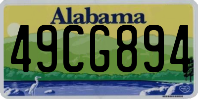AL license plate 49CG894
