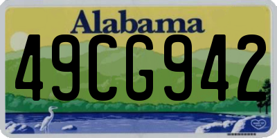 AL license plate 49CG942