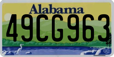 AL license plate 49CG963