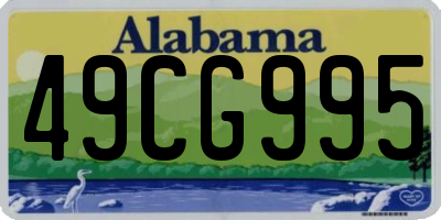 AL license plate 49CG995