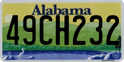 AL license plate 49CH232