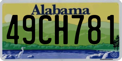 AL license plate 49CH781