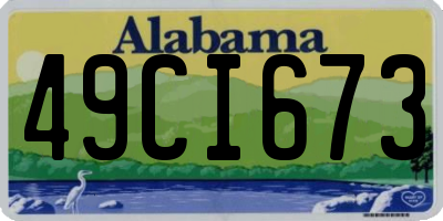 AL license plate 49CI673