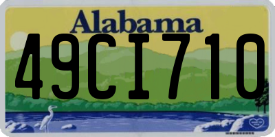 AL license plate 49CI710