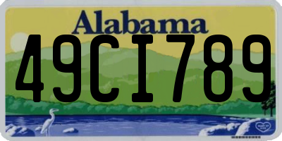 AL license plate 49CI789