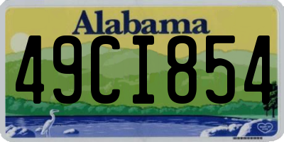 AL license plate 49CI854