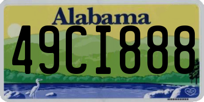 AL license plate 49CI888