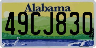AL license plate 49CJ830