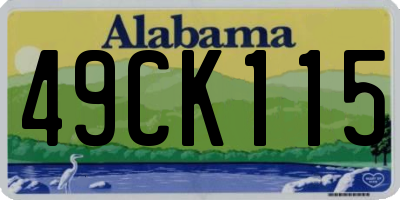 AL license plate 49CK115