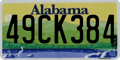 AL license plate 49CK384
