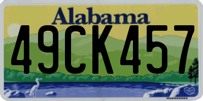AL license plate 49CK457