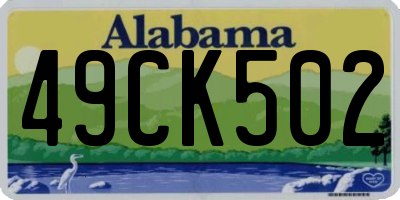 AL license plate 49CK502