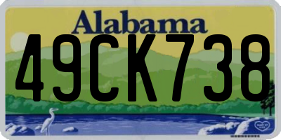 AL license plate 49CK738