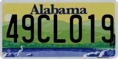 AL license plate 49CL019
