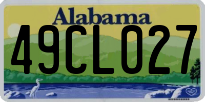 AL license plate 49CL027