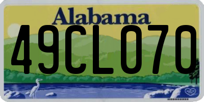 AL license plate 49CL070