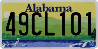 AL license plate 49CL101
