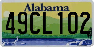 AL license plate 49CL102
