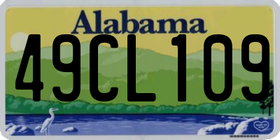 AL license plate 49CL109