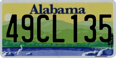 AL license plate 49CL135