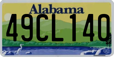 AL license plate 49CL140