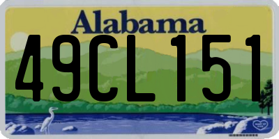 AL license plate 49CL151