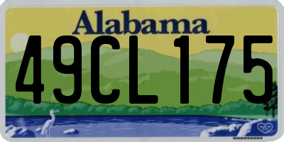 AL license plate 49CL175