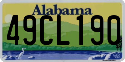 AL license plate 49CL190