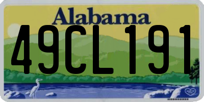 AL license plate 49CL191