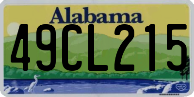 AL license plate 49CL215