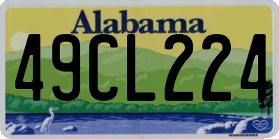 AL license plate 49CL224